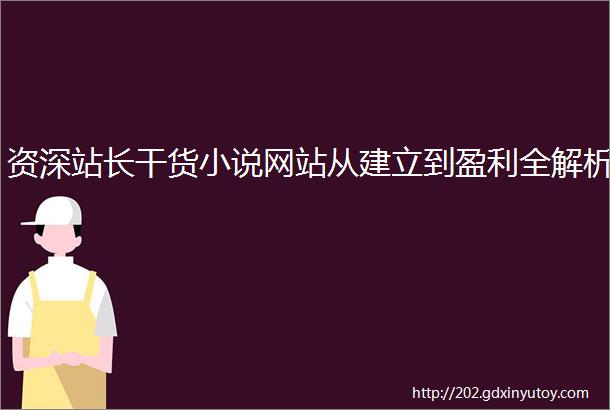 资深站长干货小说网站从建立到盈利全解析